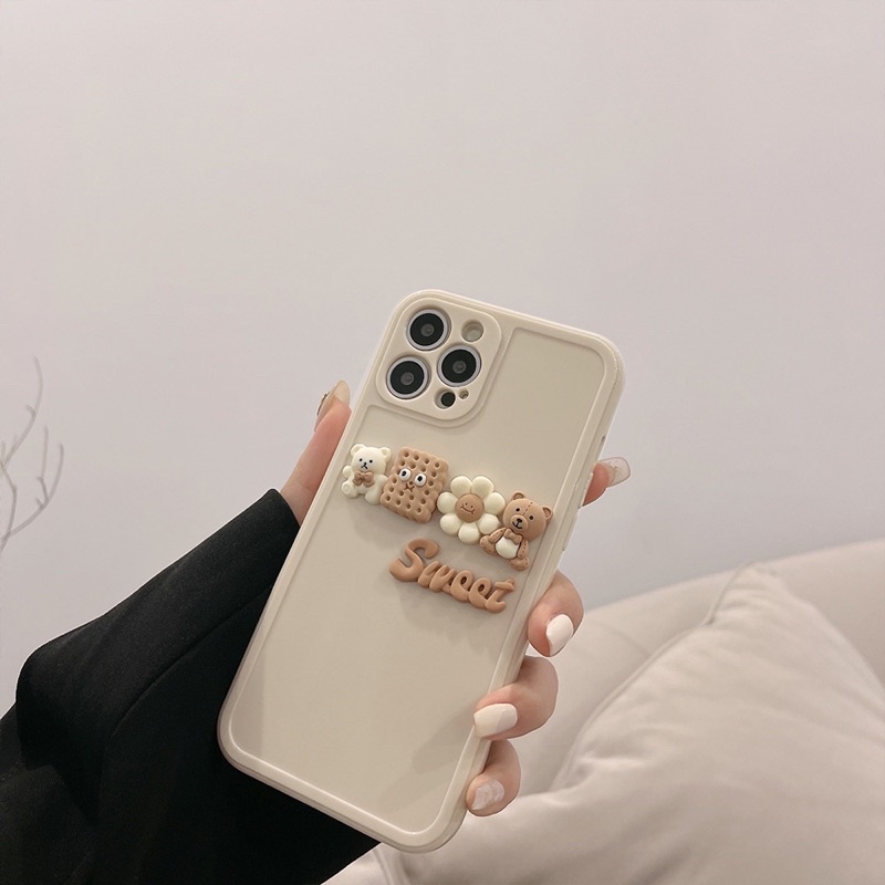 (SIÊU RẺ) Ốp lưng Iphone bánh hoa gấu nổi 6/6plus/6s/6splus/7/7plus/8/8plus/x/xr/xs/11/12/13/pro/max/plus/promax