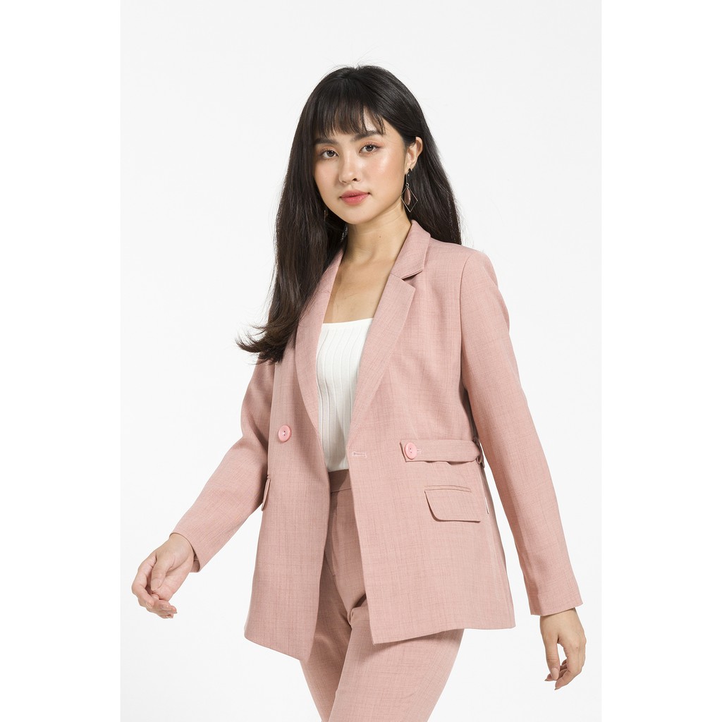 Áo vest đai eo GBQ015 VIEN TRAN V65D19T057 (Xám/Hồng/Đen)