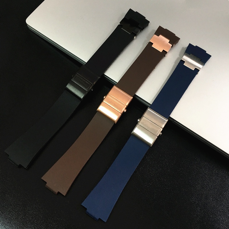 Merjust Dây Đeo Thay Thế Bằng Cao Su Silicon Chống Nước 25mm Màu Đen Nâu Xanh Dương Cho Ulysse Nardi
