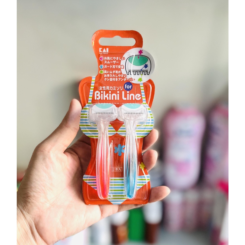 Set 2 dao cạo Kai Bikini Line Nhật Bản