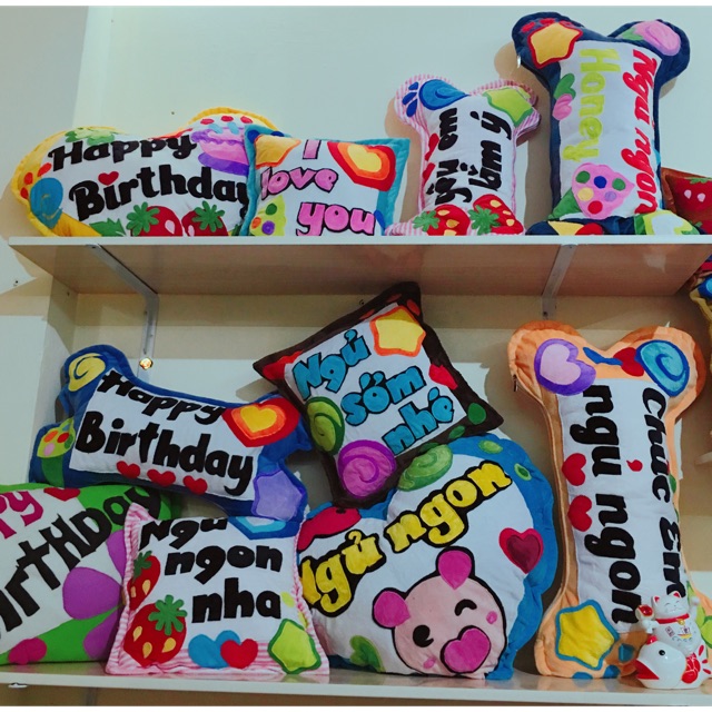Gối quà tặng, gối handmade có sẵn tại shop, cam kết vải nhung mềm đẹp nhé 😍😍