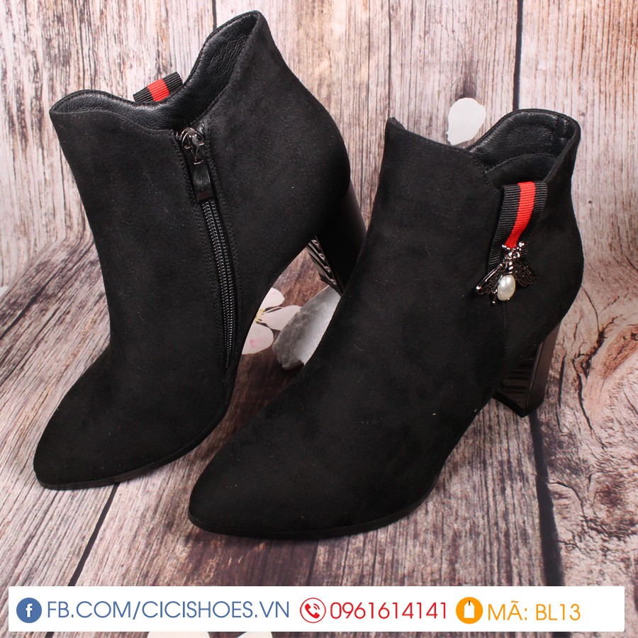 Boots Da Lộn đính ong cực đẹp