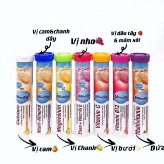 Viên sủi Mivolis Đức chai 20viên bổ sung Vitamin, Khoáng chất