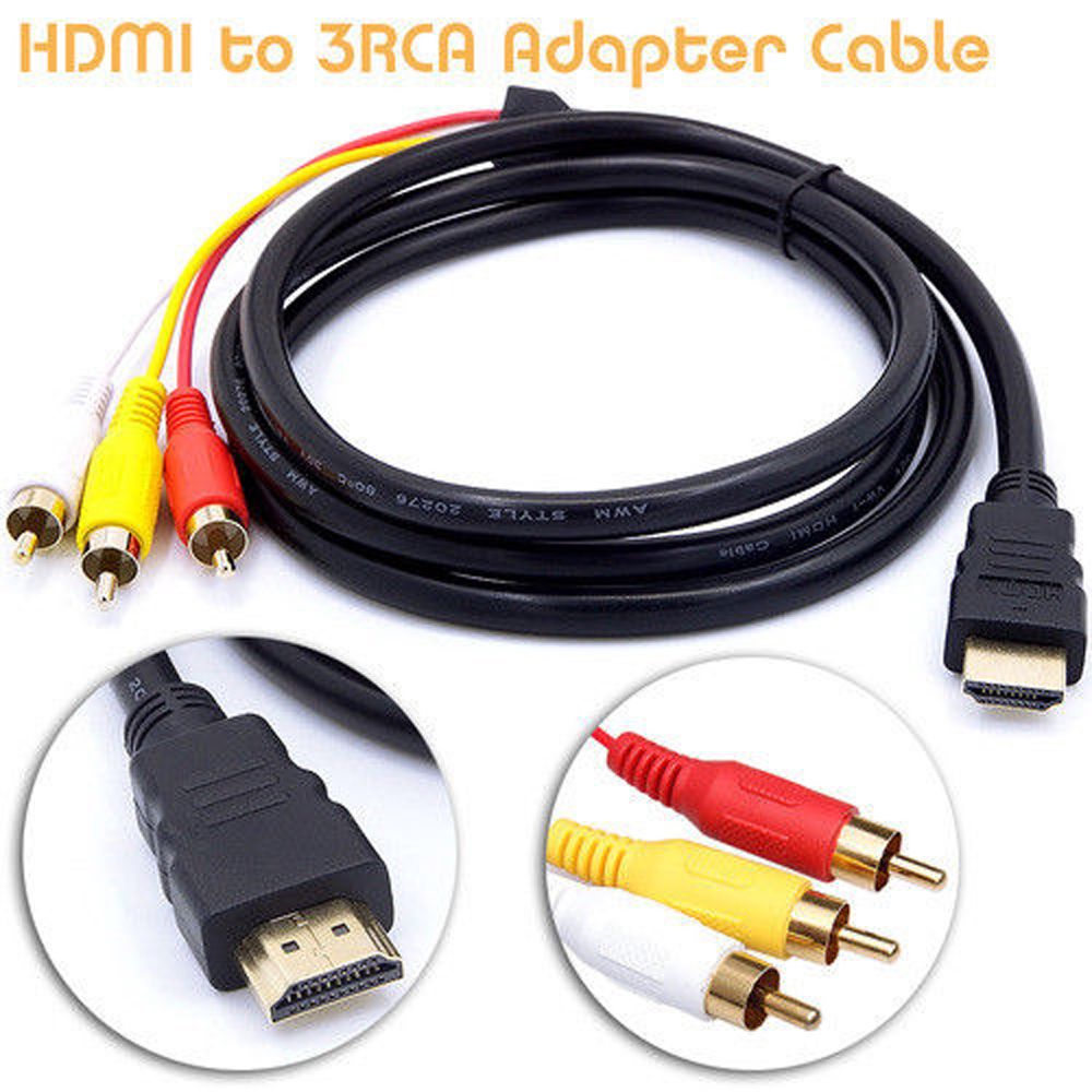 Cáp Chuyển Đổi Hdmi Sang 3 Rca 1080p Dài 5 Chân Dài 1.5m