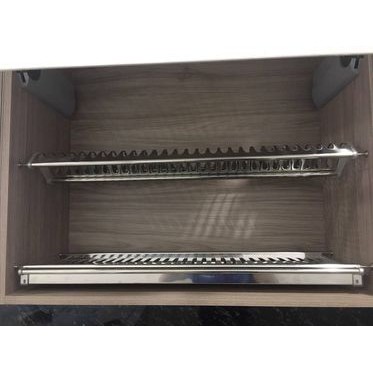 Giá kệ đựng bát đĩa Inox tủ trên cao cấp, Khay đựng cốc chén, phụ kiện tủ bếp Eurogold