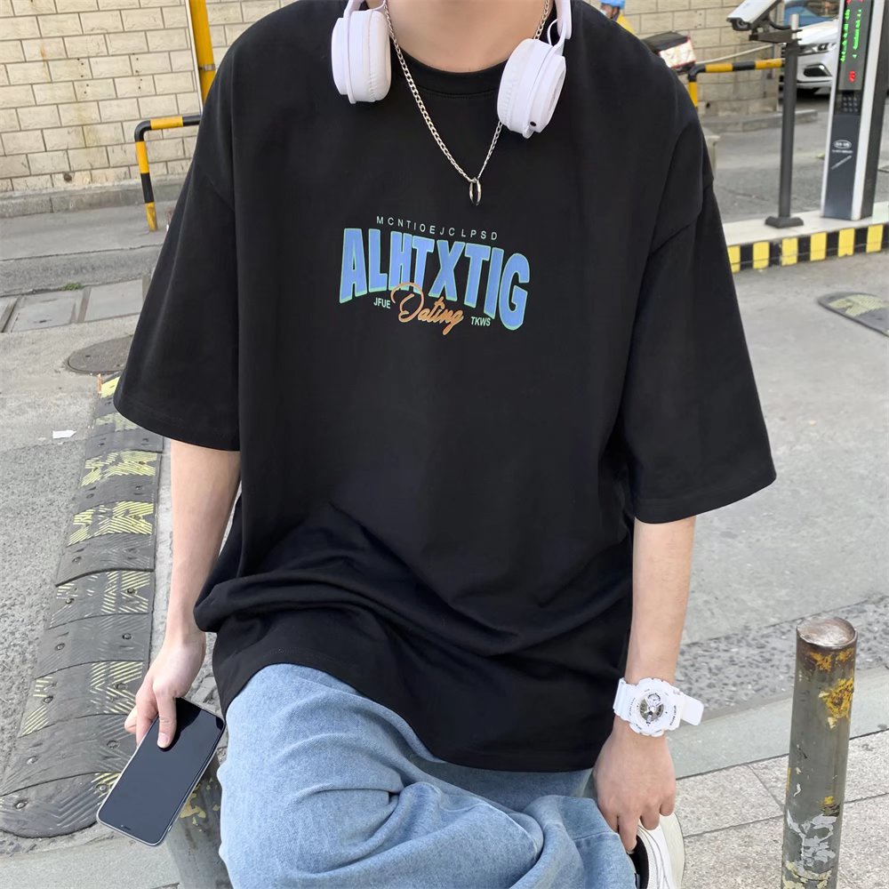 Áo Thun Tay Ngắn Dáng Rộng In Chữ Cỡ Lớn Thoải Mái Thời Trang Mùa Hè Cho Nam Size M-8XL