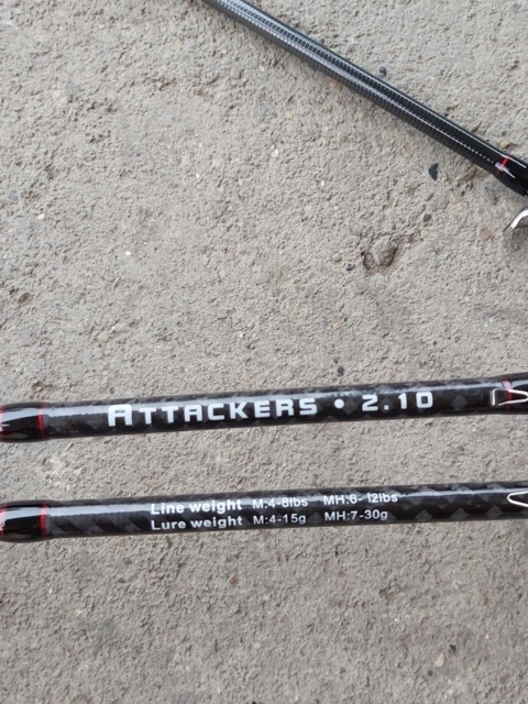 cần lure 2 ngọn dài 2m1 Attackera cần ngang cần cực khoẻ y hình