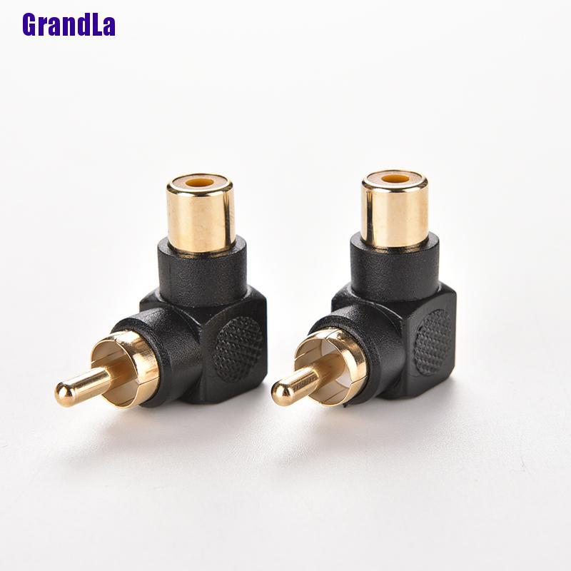 Set 2 Đầu Chuyển Đổi Âm Thanh Từ Giắc Cắm X Rca Male Sang Female M / F Av Plug 90 Right | BigBuy360 - bigbuy360.vn