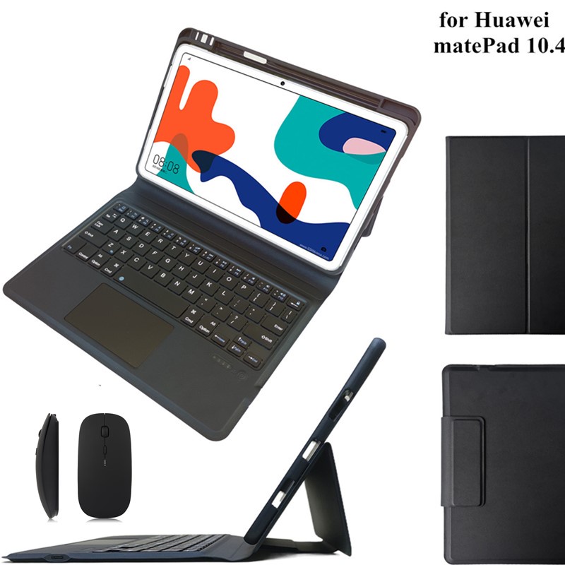 Bao Da Máy Tính Bảng Có Bàn Phím Bluetooth Không Dây Và Ngăn Đựng Bút Cho Huawei MatePad 10.4 2020 / 2022 / Honor V6 V7