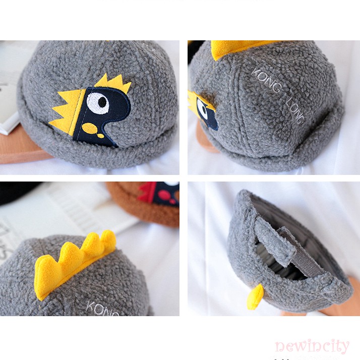 Nón trùm đầu họa tiết khủng long phong cách Hàn Quốc xinh xắn cho bé