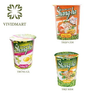 [Cháo Shang ha] [Ly lẻ] Cháo Shangha 3 vị: đậu xanh thịt bằm, trứng gà, thập cẩm – Ly 50gr – Asian Food