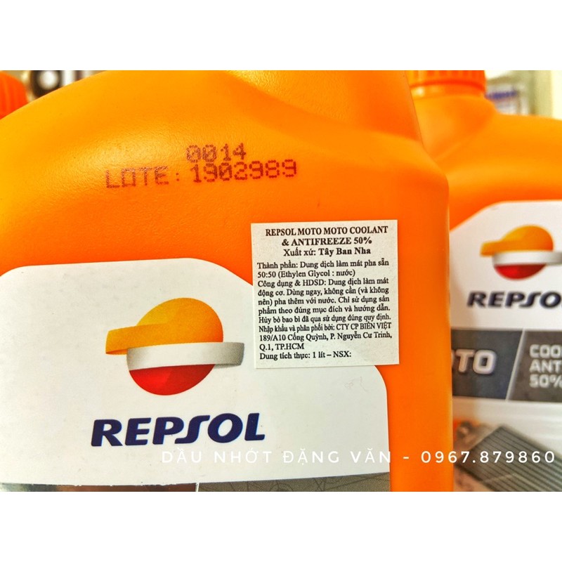 Nước làm mát Repsol Antifreeze nhập Tây Ban Nha chính hãng