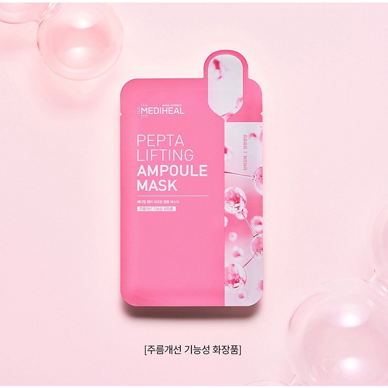 Combo set 15 miếng mặt nạ chăm sóc da Mediheal double calming water + Hyalu moist essence + pepta lifting ampoule mask