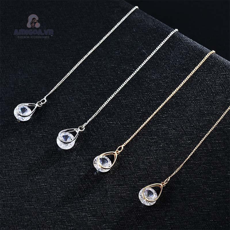 ✨✨Bông tai dạng dài tua rua đính đá xinh xắn