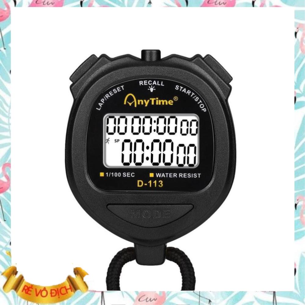 Đồng hồ bấm giờ thể thao AnyTime D-113 có đếm ngược,8 bộ lưu , có đèn ...