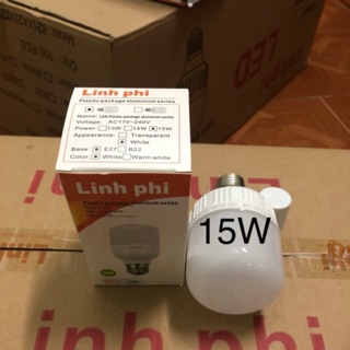 Bóng đèn led 15w linh phi đui xoáy e27