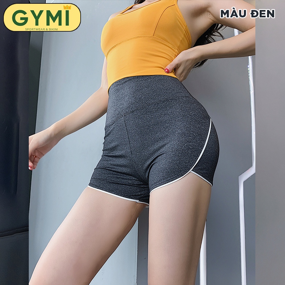 Quần tập gym nữ Cmon GYMI QS10 dáng đùi short tập yoga thể thao lưng cao nâng mông chất thun co giãn