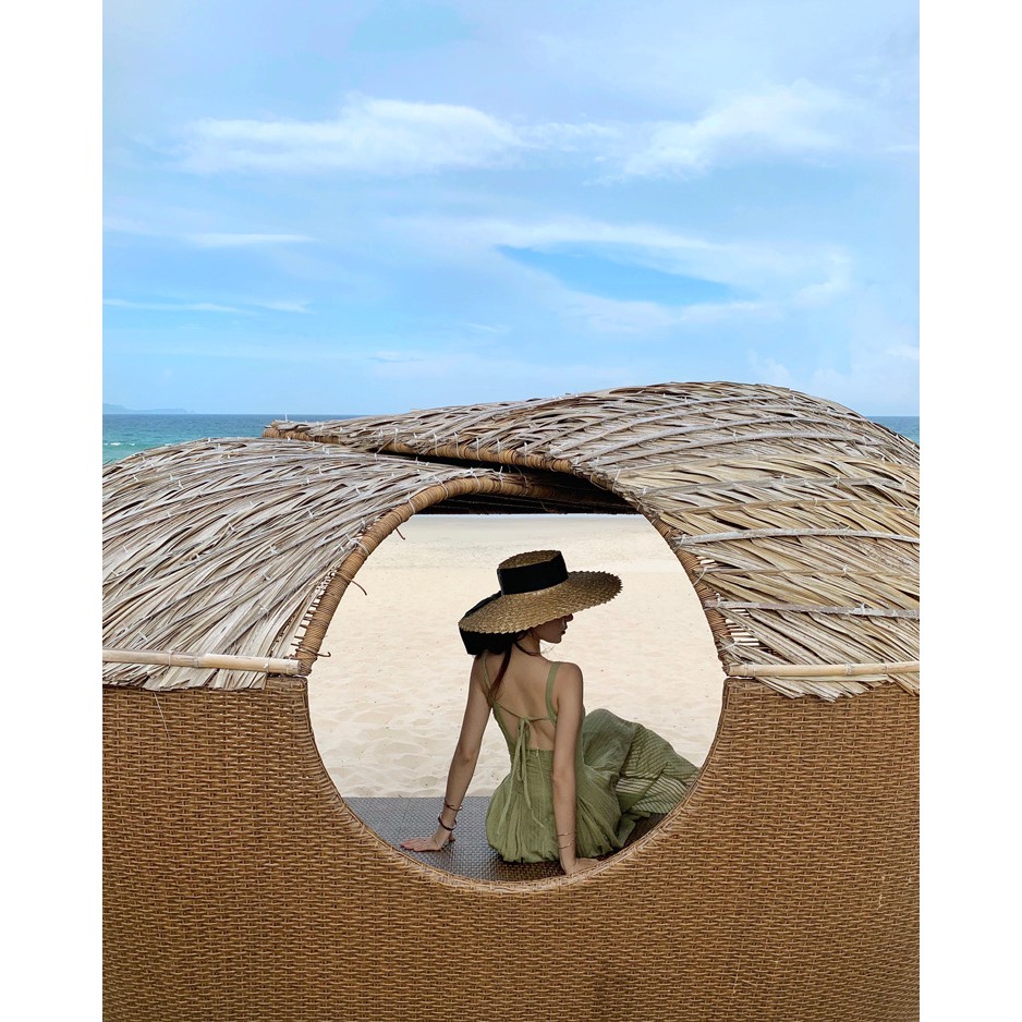 VÁY MAXI VOAN XANH BUỘC LƯNG