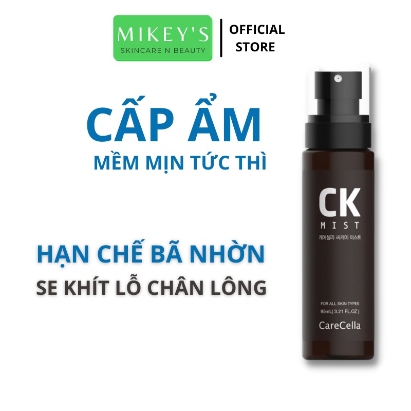 Xịt khoáng Dưỡng Da Ẩm Mượt Khóa Nền Carecella xuất xứ Hàn Quốc (95 ml)