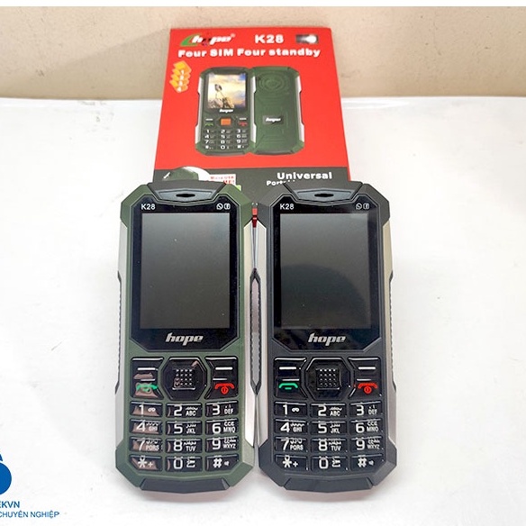Điện thoại 4 sim Hope K28 pin khủng loa to máy full box - Bảo hành 12 tháng