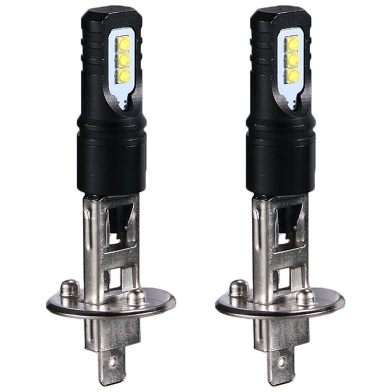 Set 2 Đèn Pha H1 6000k 6000lm Ánh Sáng Trắng Cao Cấp Cho Xe Ô Tô