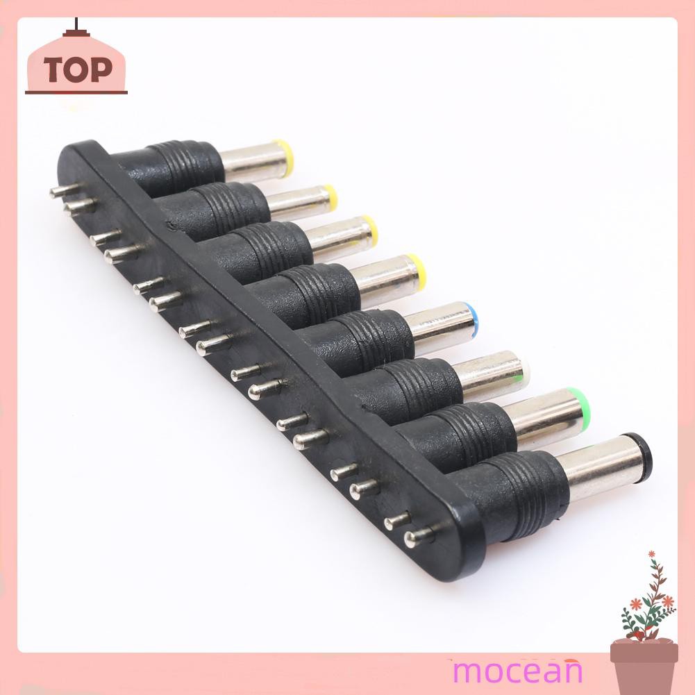 Mocean 1Set 8Pcs Universal 2Pin Plug Charger Tip AC/DC Power Adapter for Notebook
