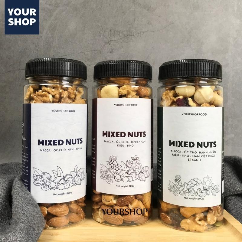 Hạt Mix Dinh Dưỡng Granola 8 loại hạt, ngũ cốc bà bầu gồm macca, óc chó, hạnh nhân, điều, bí xanh, nho, việt quất