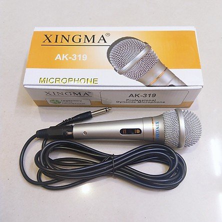 Micro Karaoke Có Dây - Micro Có Dây XINGMA AK-319 Chống Hú Cao Cấp, Micro Hát Karaoke Phòng Thu