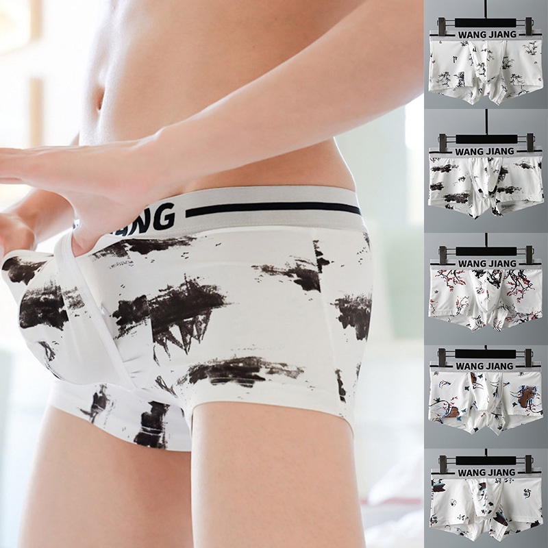 Quần Lót Boxer Vải Lụa Lạnh Siêu Mỏng Thời Trang Mùa Hè Cho Nam