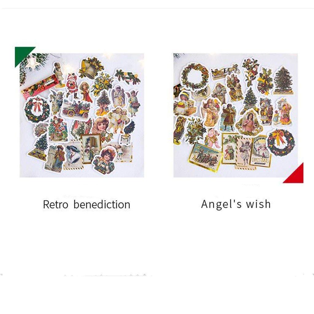 Bộ 24 Miếng Dán Hình Ông Già Noel / Người Tuyết Dùng Trang Trí Sổ Tay DIY