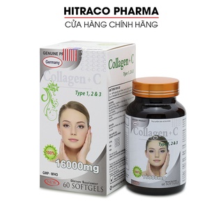 Viên uống đẹp da Collagen +C Type 123 giảm nám sạm da chống lão hóa - Hộp  60 viên [Collagen C 123 ]
