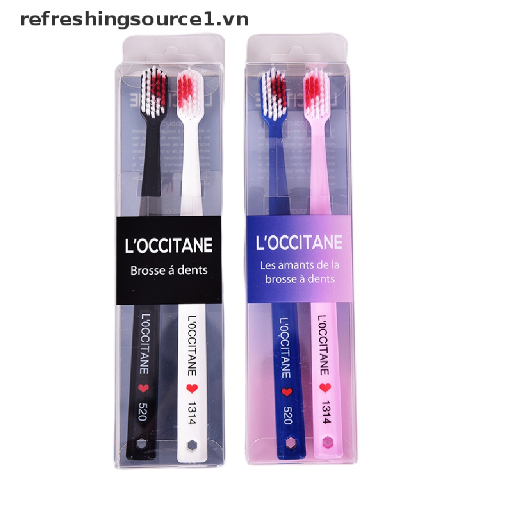 Set 2 Bàn Chải Đánh Răng Sợi nano Thân Thiện Với Môi Tr