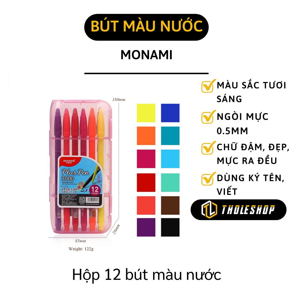 Bút Màu Nước - Hộp 12 Cây Bút Lông Viết Tiêu Đề, Ký Tên, Đánh Dấu 10322