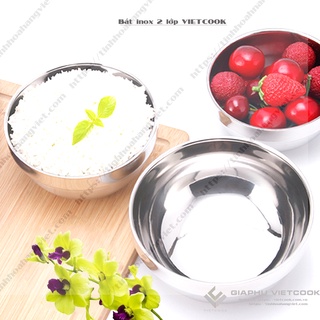 Bát inox 2 lớp VIETCOOK ( Cách nhiệt)
