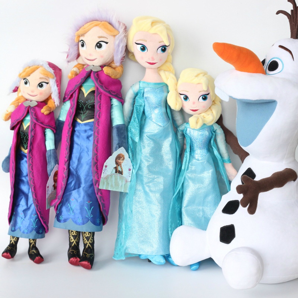 Búp Bê Công Chúa Anna Elsa Nhồi Bông Hoạt Hình Thanh Lịch Cho Bé 40 / 50cm / Anna Elsa Trong Phim Frozen 81