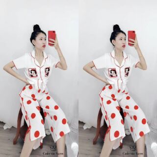 Đồ bộ ngủ lụa satin