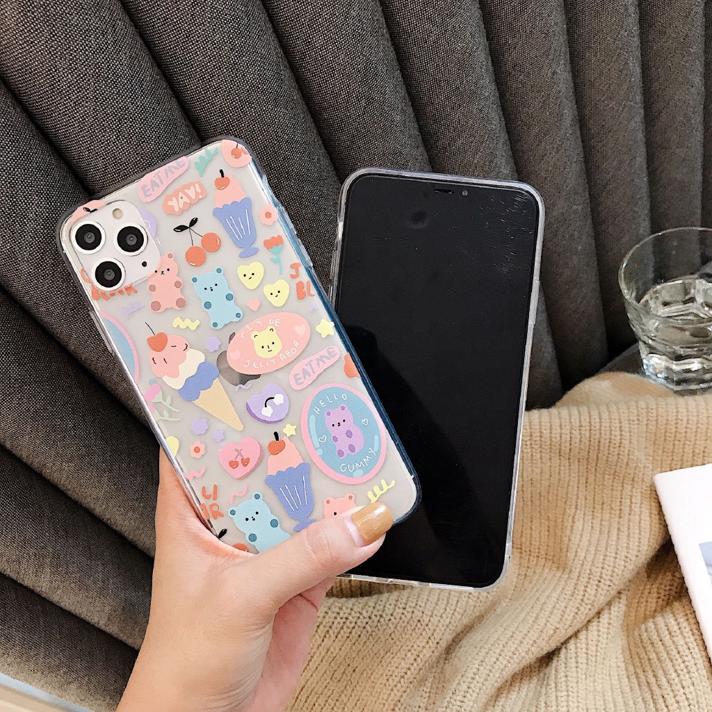 Ốp điện thoại silicone TPU mềm trong suốt họa tiết đáng yêu cho IPhone 11 11pro max XSmax XR 6 7 8 6Plus 8plus | BigBuy360 - bigbuy360.vn