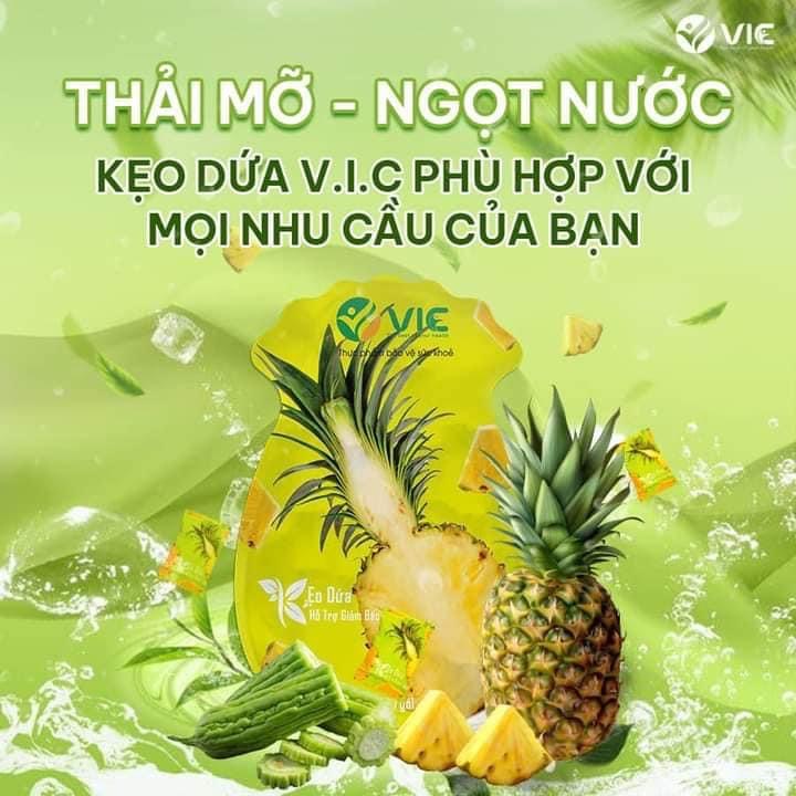 Kẹo dứa VIC hỗ trợ giảm cân, thon gọn vóc dáng túi 7 viên