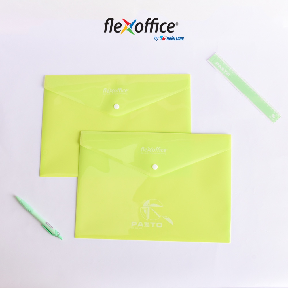 Bìa nút Pazto màu Pastel A4 Thiên Long Flexoffice FO-CBF009 - Màu ngẫu nhiên