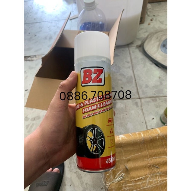 Bz phục hồi nhựa nhám và bóng vỏ xe 450ml mẫu mới không có vòi xịt