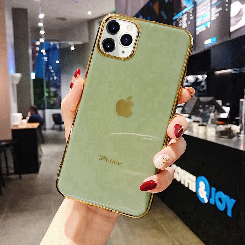 PR19 JDGH Ốp lưng iphone - Ốp iphone Logo Táo Viền Mạ Vàng 5/5s/6/6plus/6s/6splus/7/7plus/8/8plus/x/xs/11/12/pro/max/plu