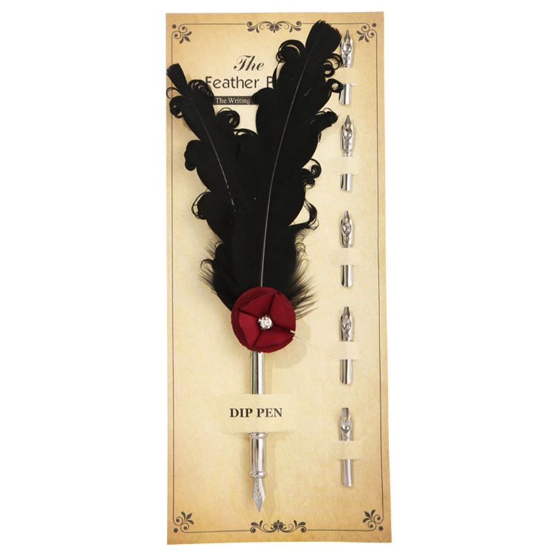 Bộ Bút Nhúng Tinh Tế Kèm 5 Ngòi Thay Thế Dành Cho Học Sinh / Người Lớn