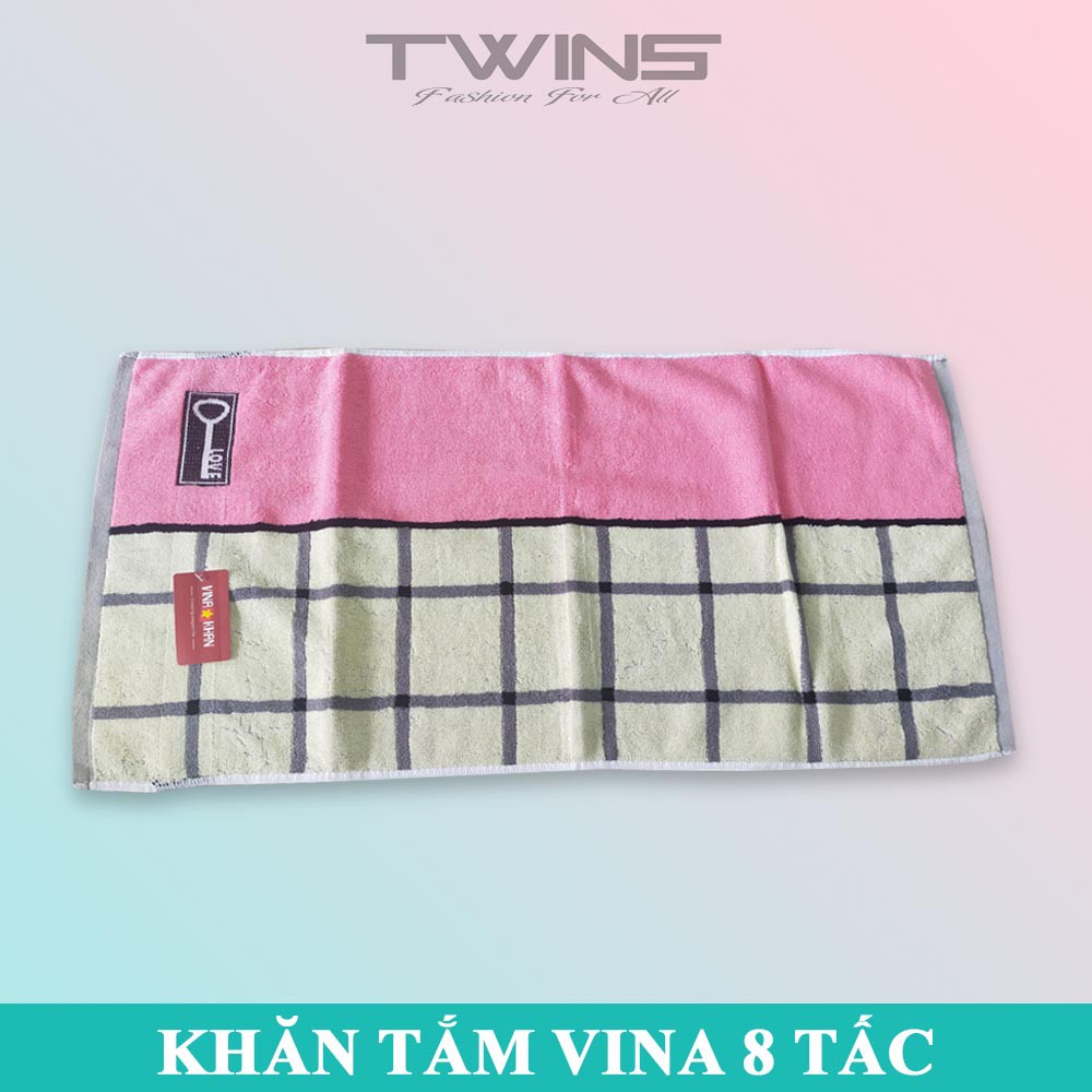 Khăn tắm cotton cao cấp đa năng Vina Khăn sọc 8 tấc thấm hút nước tốt bền màu không xù lông (shop giao màu ngẫu nhiên)