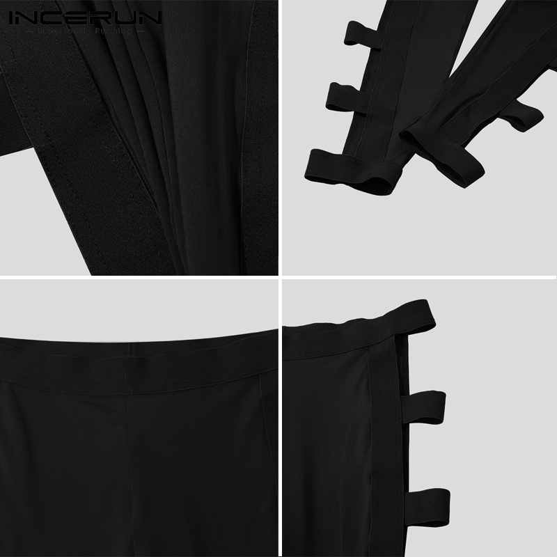 Quần thể thao Incerun lưng thun thoải mái viền cắt hở gợi cảm ngày thường cho nam