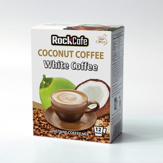 Cafe dừa - ROCKCAFE - Cà phê dừa White Coffee Hộp 20gr x12 gói