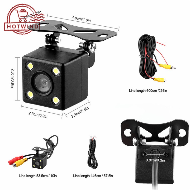 Camera lùi xe góc rộng 170 ° + 4.3 " LCD có dây kết nối với tầm nhìn ban đêm tốt | BigBuy360 - bigbuy360.vn