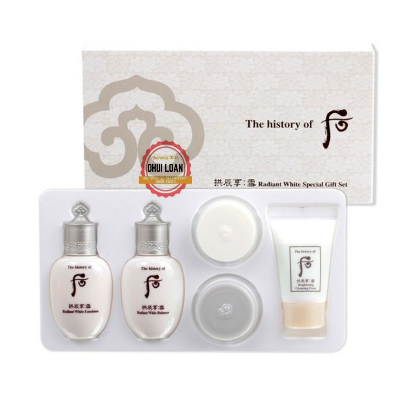 Set Whoo Radiant White Dưỡng Trắng, Giảm Thâm Nám và Chống Lão Hóa 5 sản phẩm