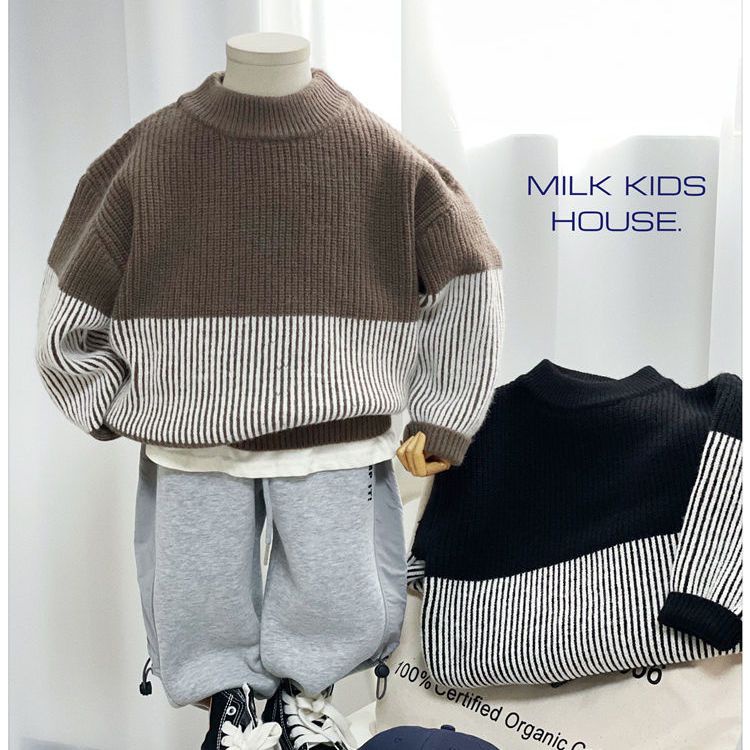 Áo Len Dày Dặn Giữ Ấm Thời Trang Mùa Đông Cho Bé Trai