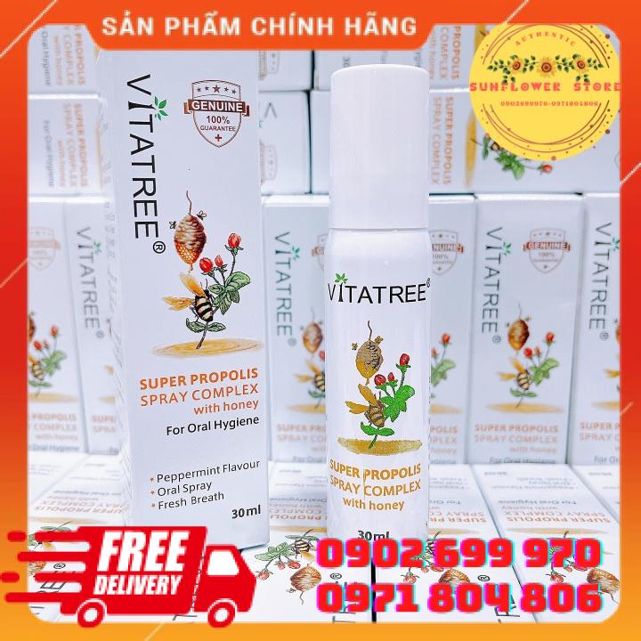 Xịt keo ong Vitatree Super propolis spray Manuka Honey - 25ml