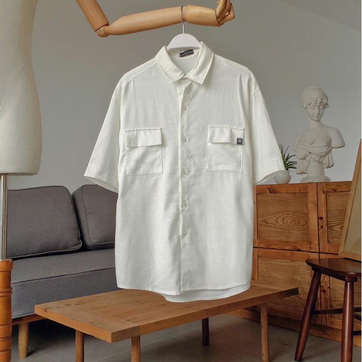 Áo sơ mi local brand cộc tay đũi City Cycle chất cotton form rộng nam nữ oversize unisex | BigBuy360 - bigbuy360.vn